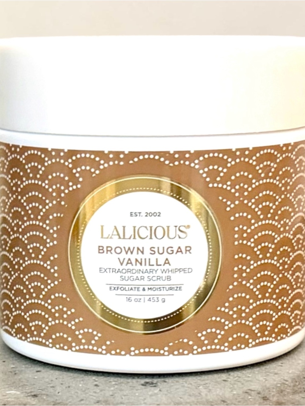 LALICIOUS Brown Sugar Vanilla Whipped Sugar Scrub 16 oz NEW
